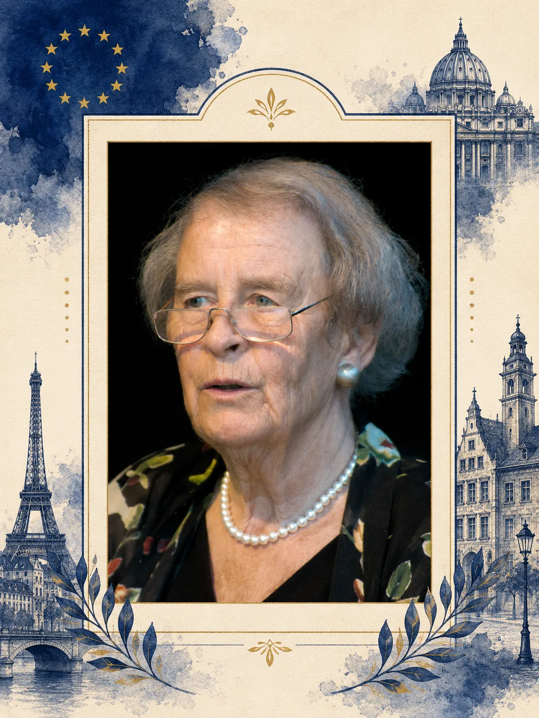 Retrato de Elisabeth Moltmann-Wendel, teóloga feminista alemana