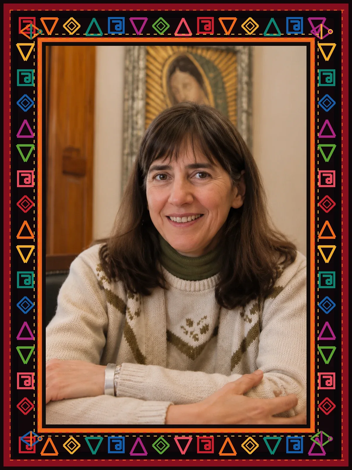 Retrato de Virginia Azcuy, teóloga argentina fundadora de Teologanda.