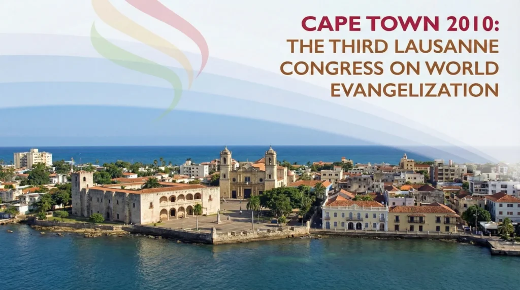 Vista aérea de Santo Domingo durante la Consulta Regional Pre-Lausana 2010 sobre iglesia, generaciones emergentes y violencia en América Latina y el Caribe