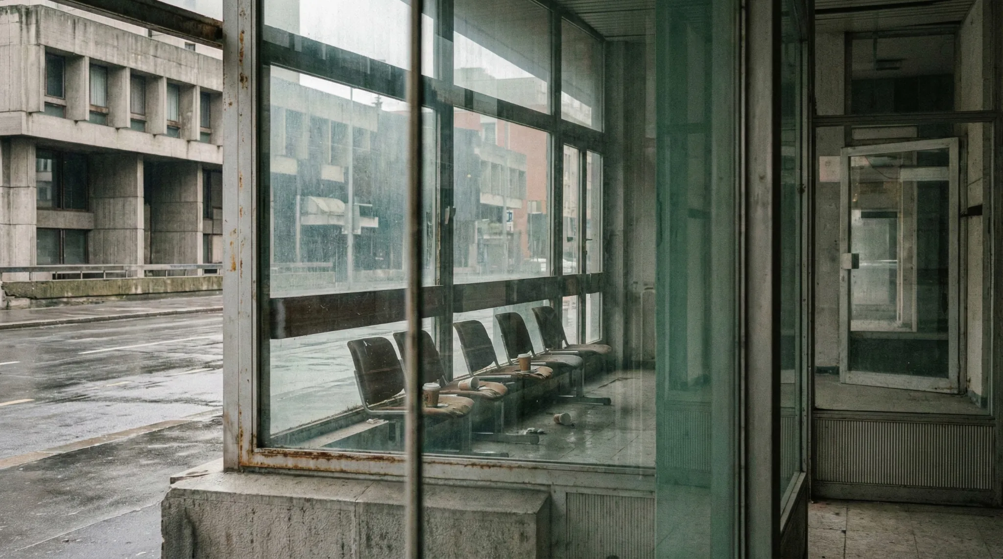 Espacio arquitectónico vacío con reflejos y transparencias que evocan la pregunta antropológica sobre qué es el ser humano desde la teología de Karl Barth.