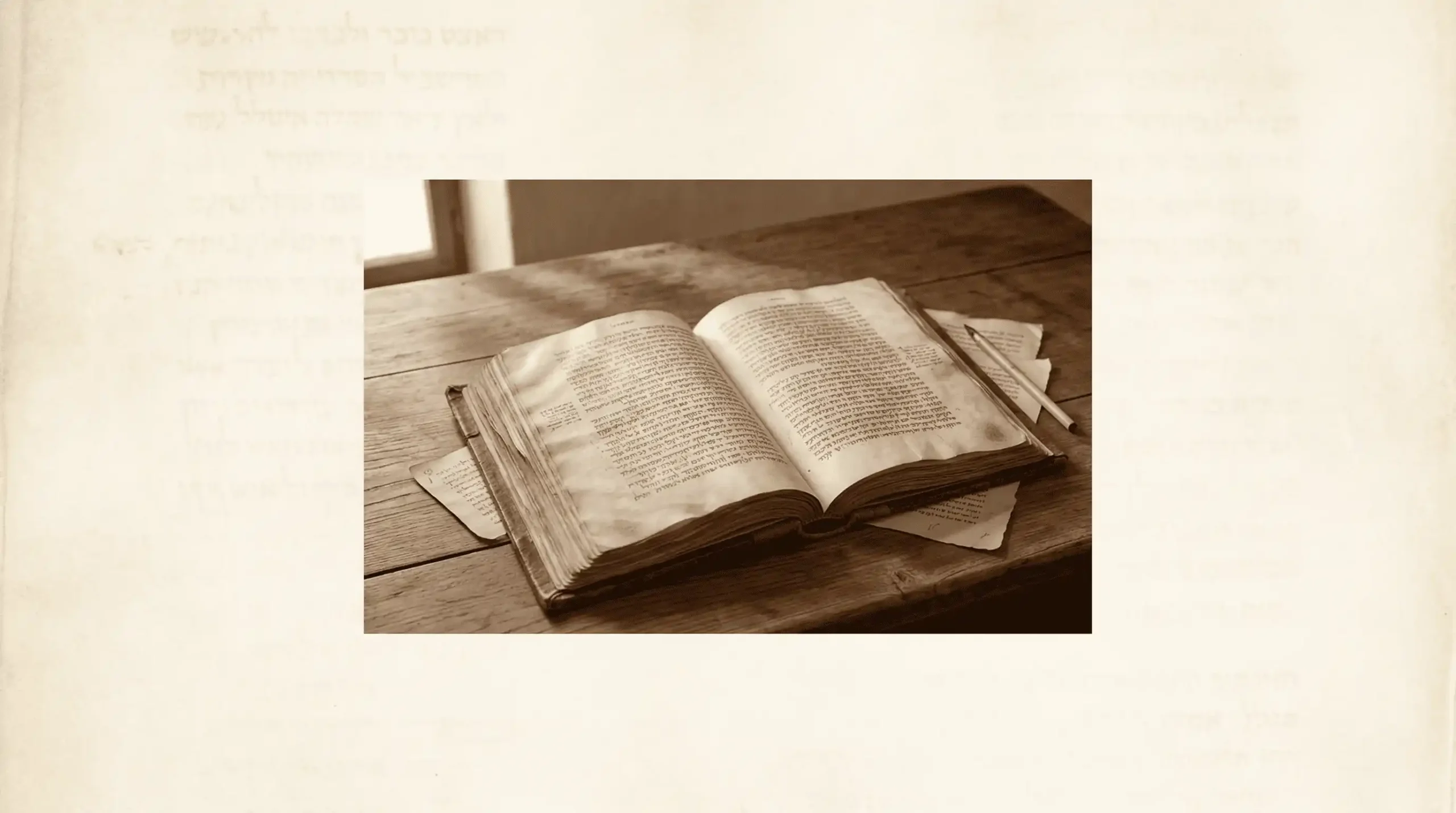 Manuscrito bíblico antiguo abierto con escritura hebrea sobre mesa de estudio, imagen editorial sobre reyes, profetas y la caída de Jerusalén en la historia de Israel